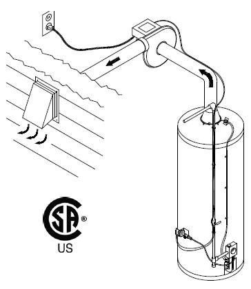 Tjernlund VP 2F Gas Hot Water Heater Sidewall Venting Kit (up to 60K